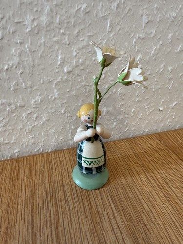 Holzfigur mit blume erzgebirge - mit,