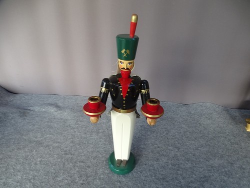 Alte holzfigur kerzenhalter - holzfigur,