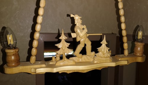 Handgeschnitzte lampe aus - handgeschnitzte,