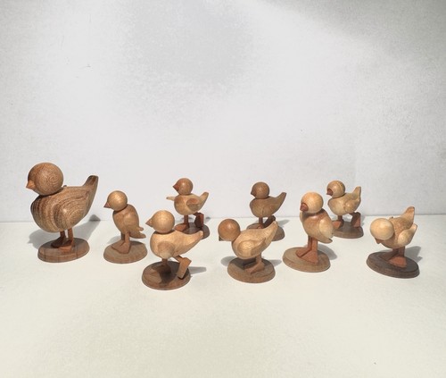 Ente mit küken - mit, holz